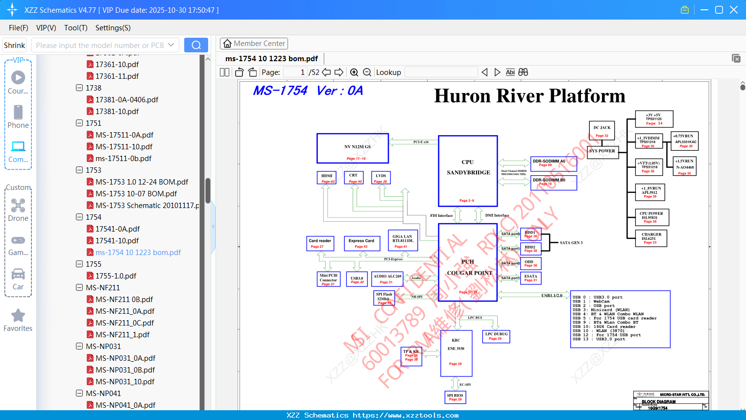 Laptop MSI Ms-1754 10 1223 Bom